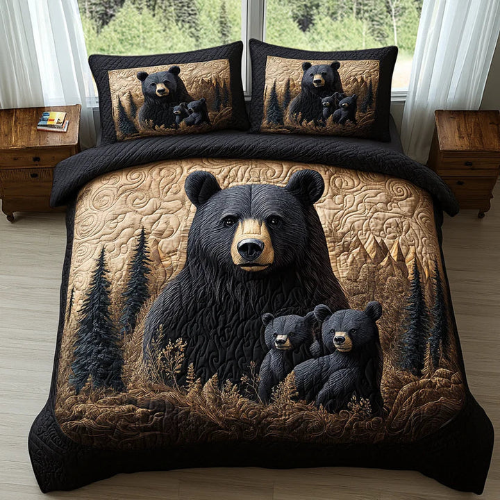 Quilted Bed Set 3 Pieces – Forest Animals
