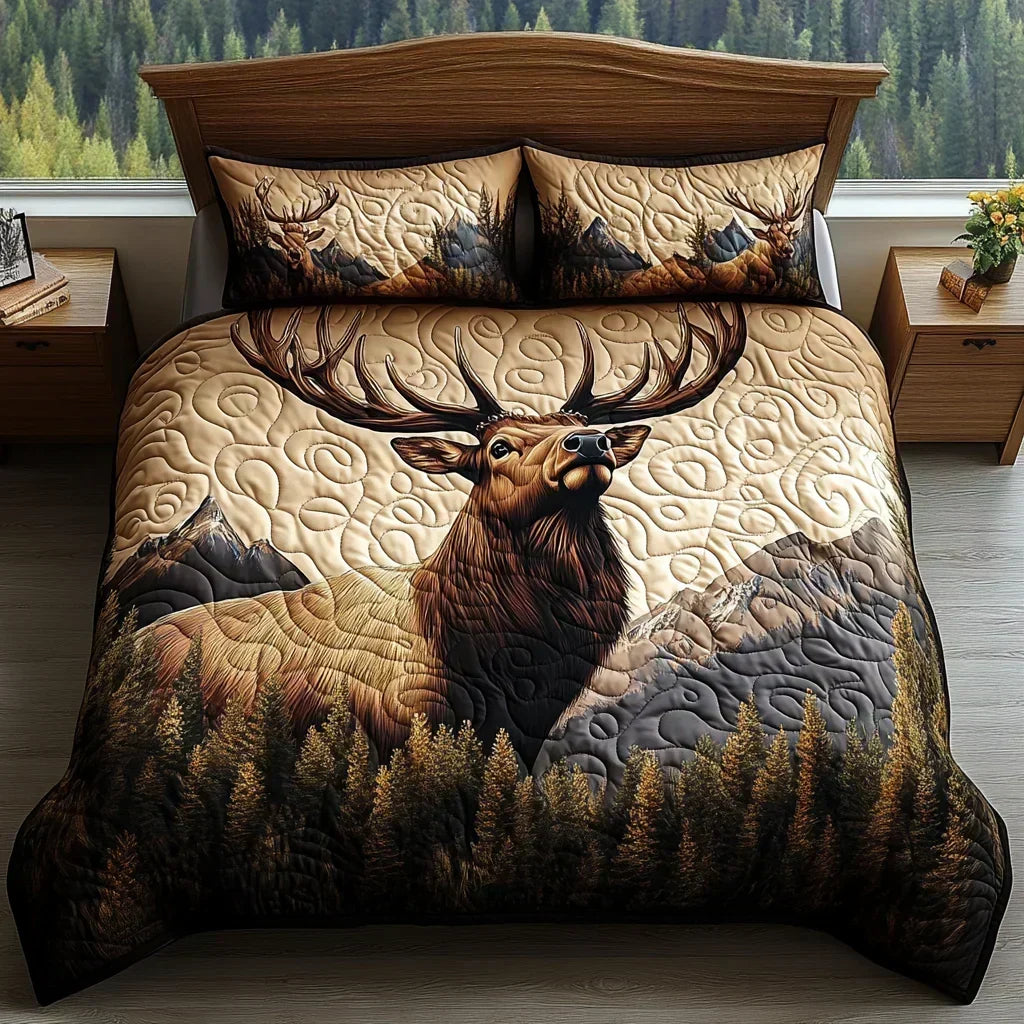 Quilted Bed Set 3 Pieces – Forest Animals