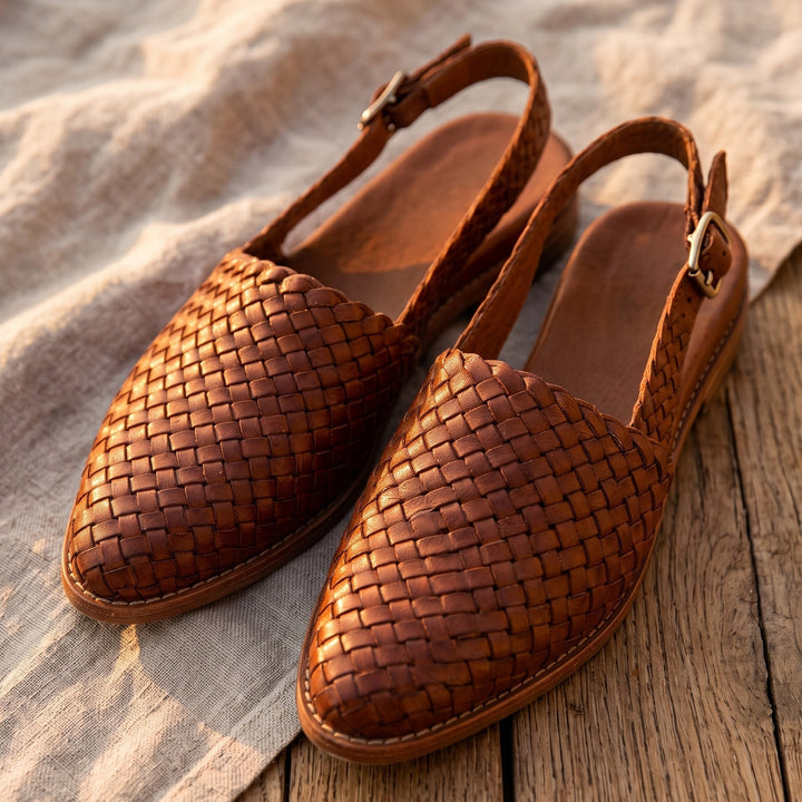 Aurora | Woven Moccasin with Open Heel.