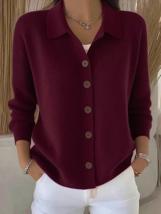 Fosca | Cardigan with Collar and Buttons