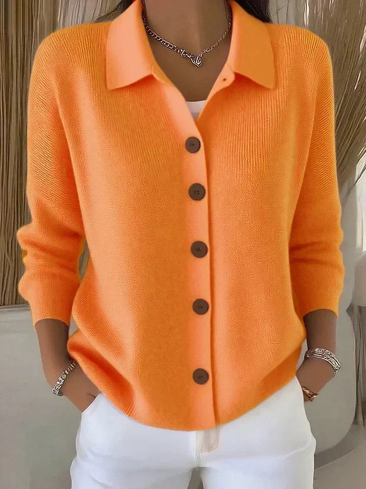 Fosca | Cardigan with Collar and Buttons