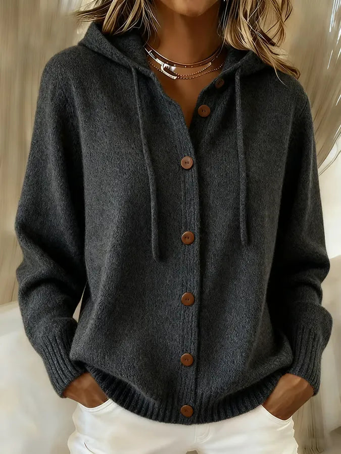 Bettina | Hoodie Cardigan with Buttons