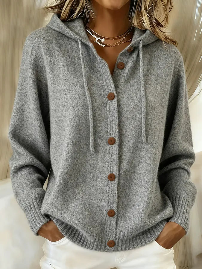 Bettina | Hooded Cardigan with Buttons