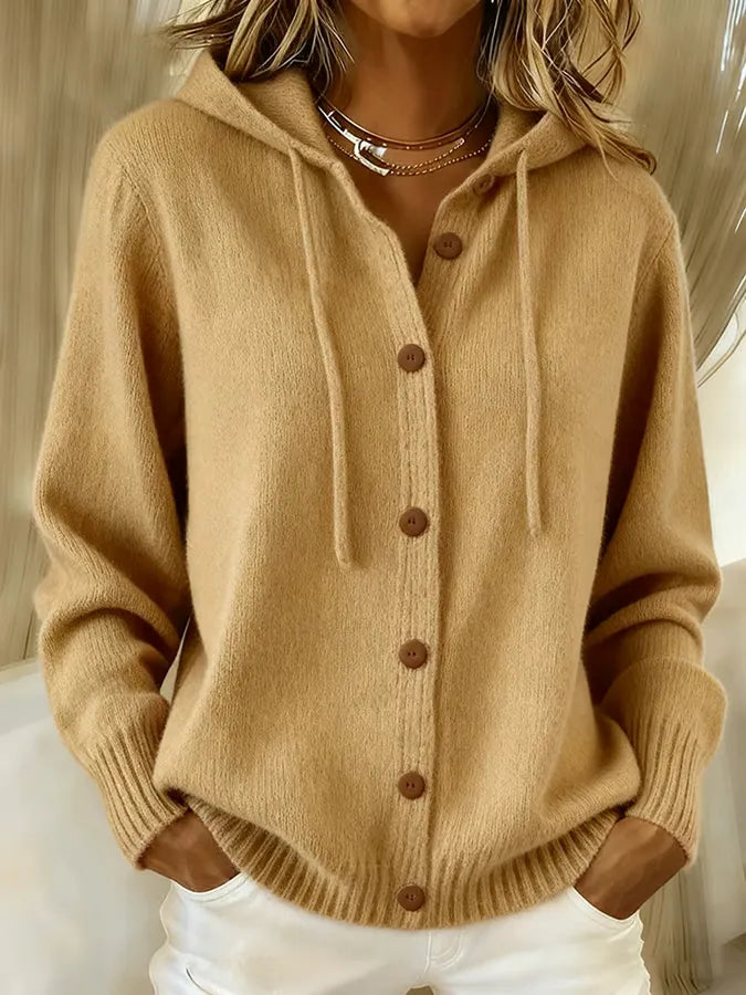 Bettina | Hooded Cardigan with Buttons