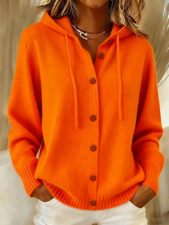 Bettina | Hooded Cardigan with Buttons