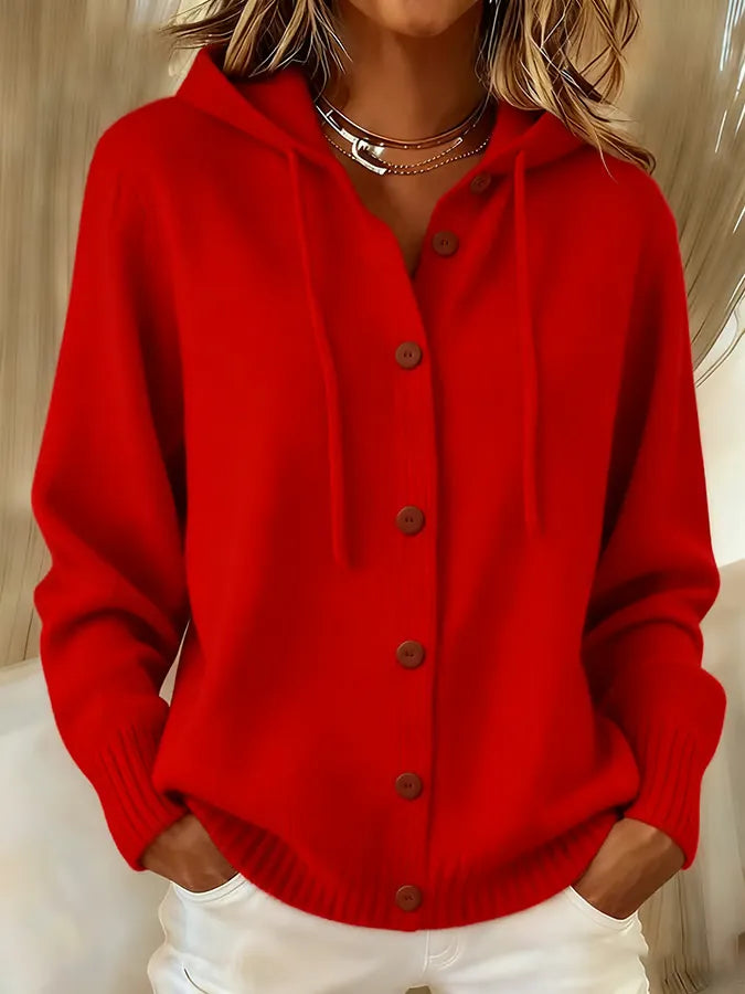 Bettina | Hooded Cardigan with Buttons