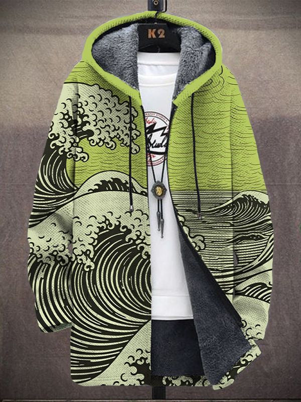 Margot | Hooded Artistic-Print Cardigan
