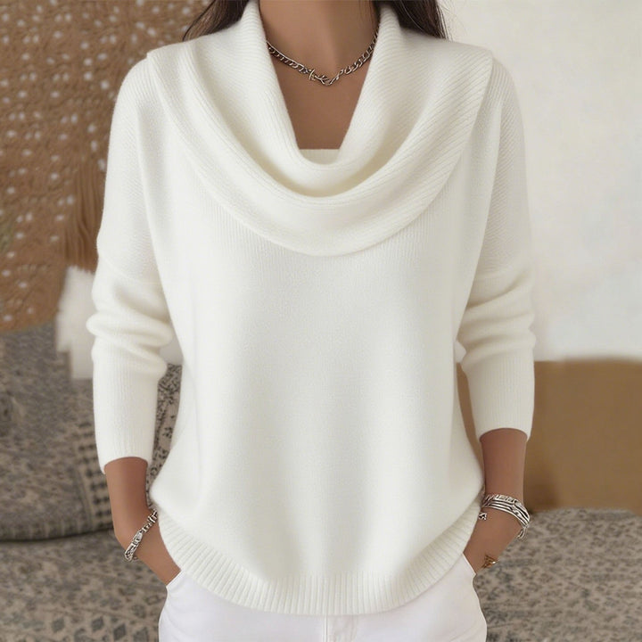 Iole | Sweater with Draped Collar