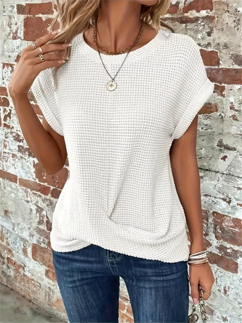 Women's Top | Twist Waffle Knit