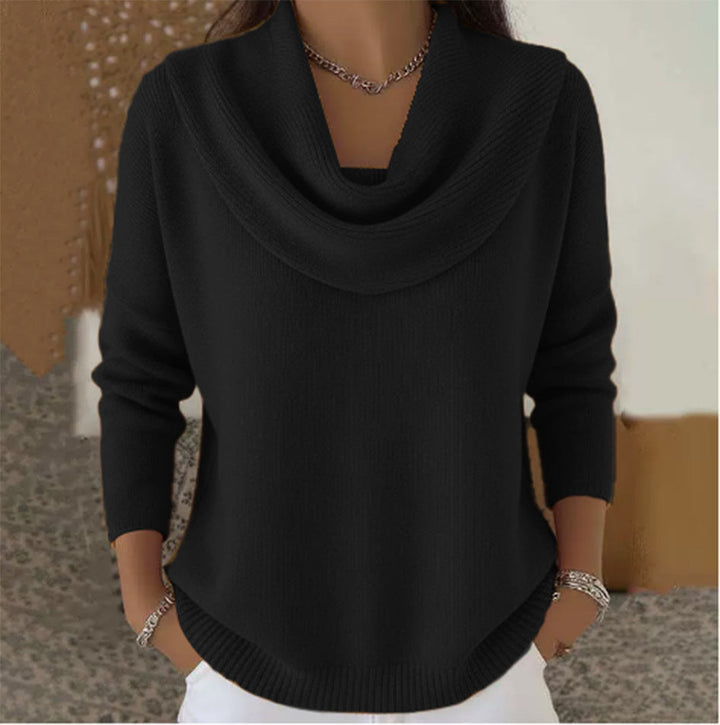 Iole | Sweater with Draped Collar