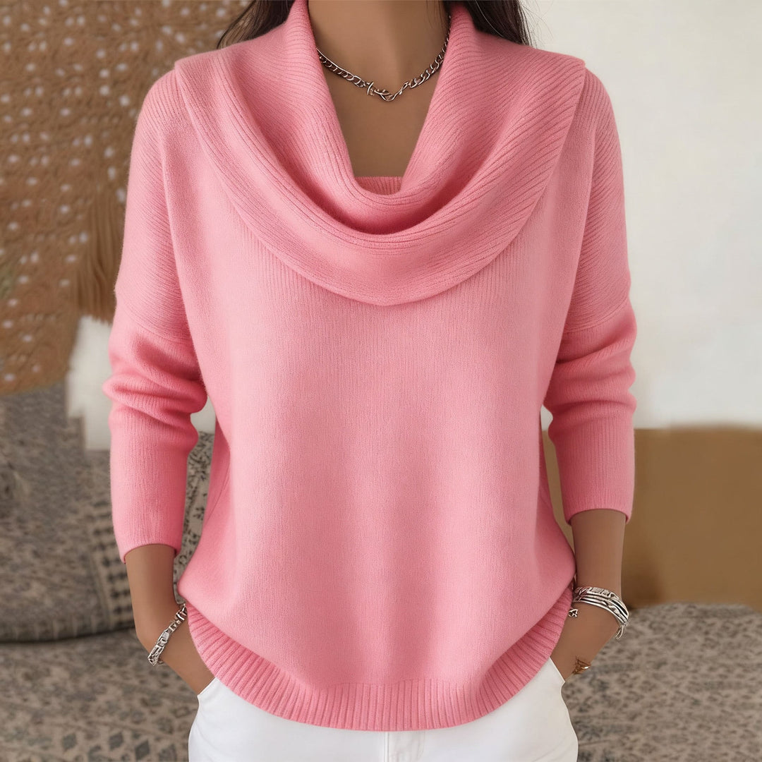 Iole | Sweater with Draped Collar