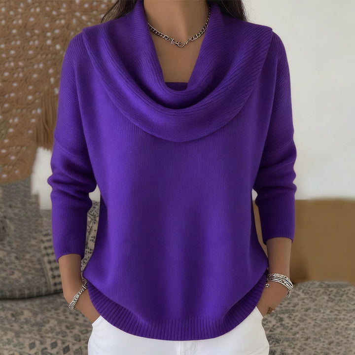 Iole | Sweater with Draped Collar