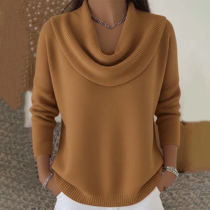 Iole | Sweater with Draped Collar