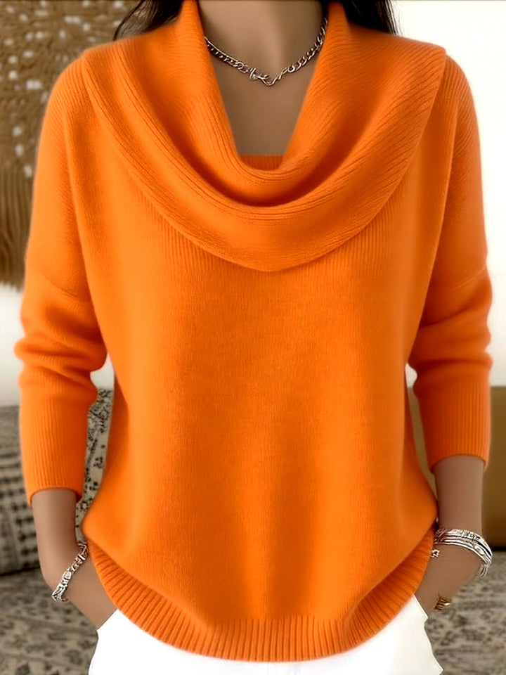 Iole | Sweater with Draped Collar