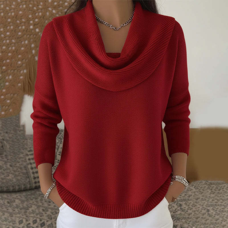 Iole | Sweater with Draped Collar