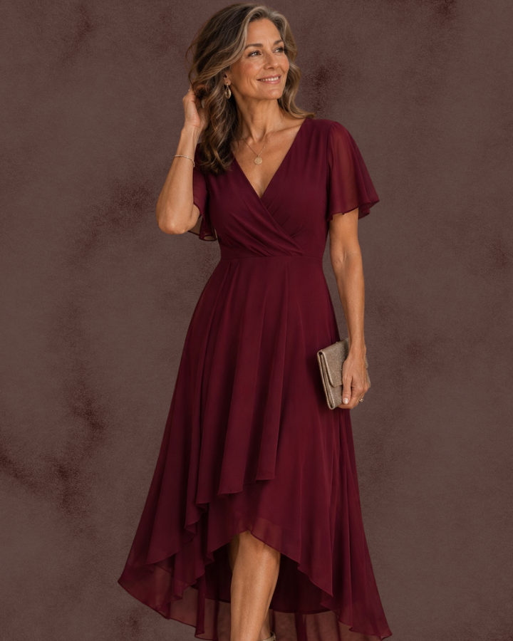 Aria™ | Elegant Butterfly Sleeve Maxi Dress