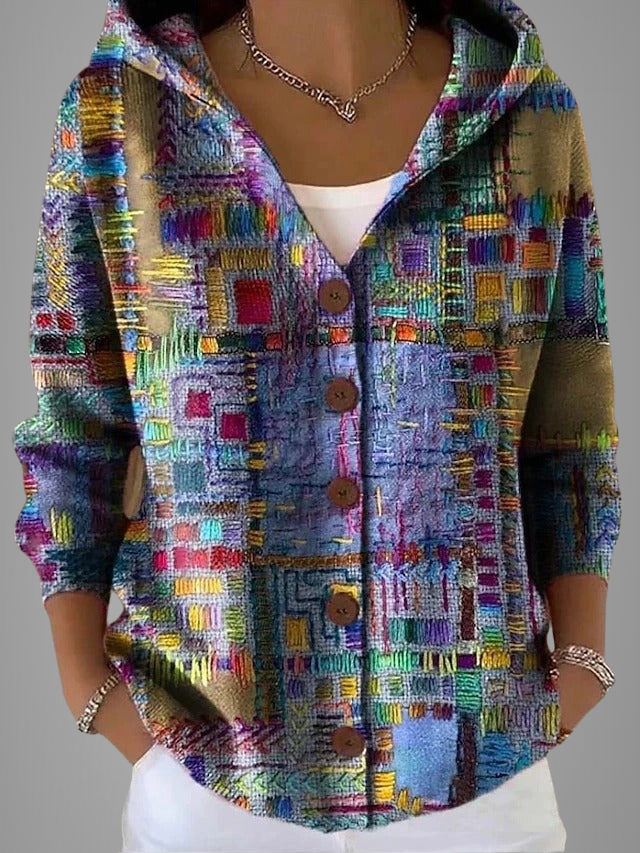 Colomba | Printed Cardigan with Hood