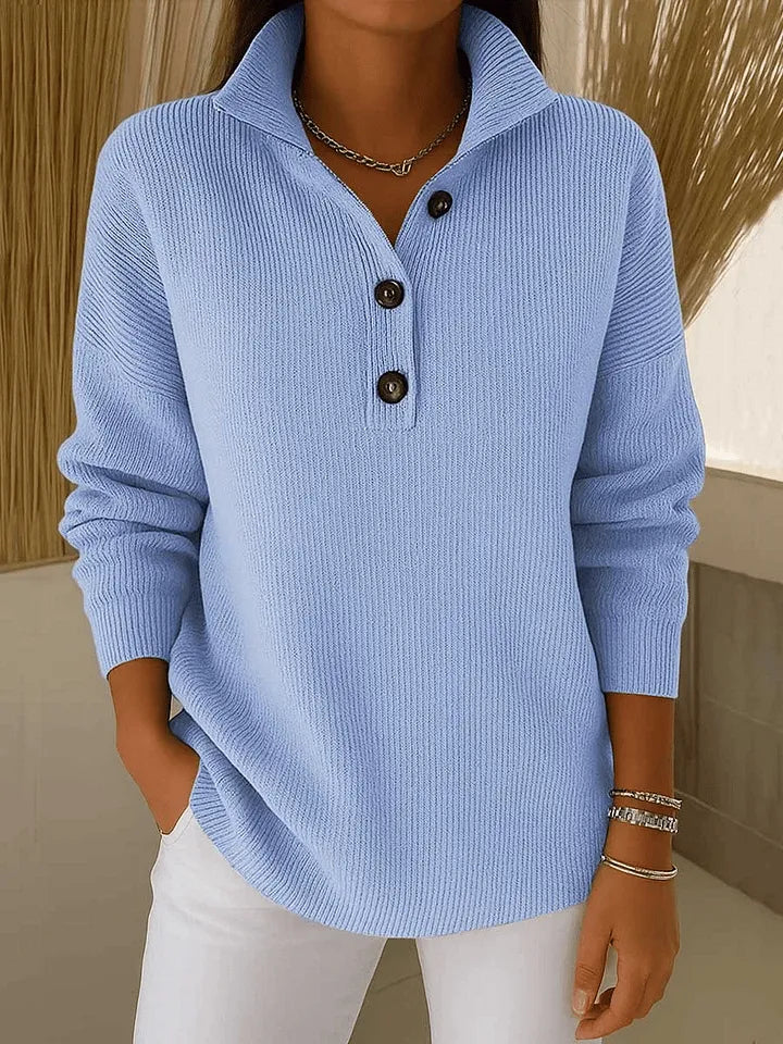 Amalia | Polo Sweater with V-Neck