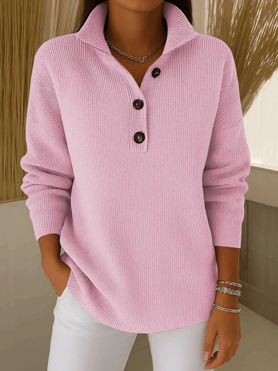 Amalia | Polo Sweater with V-Neck