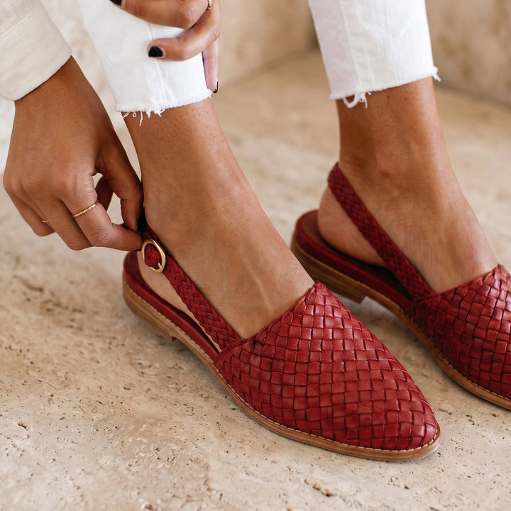 Aurora | Woven Moccasin with Open Heel.
