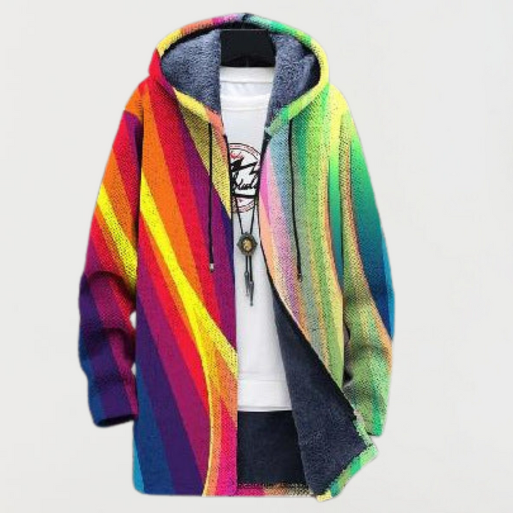 Cameron | Rainbow Striped Hoodie