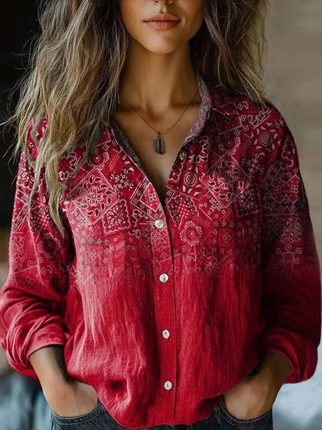 Women's Blouse | Long Sleeve Floral