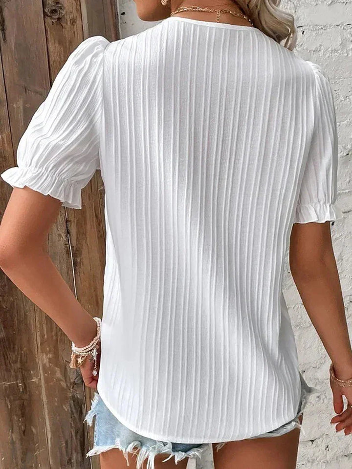 Women’s Blouse | Lace Trim White