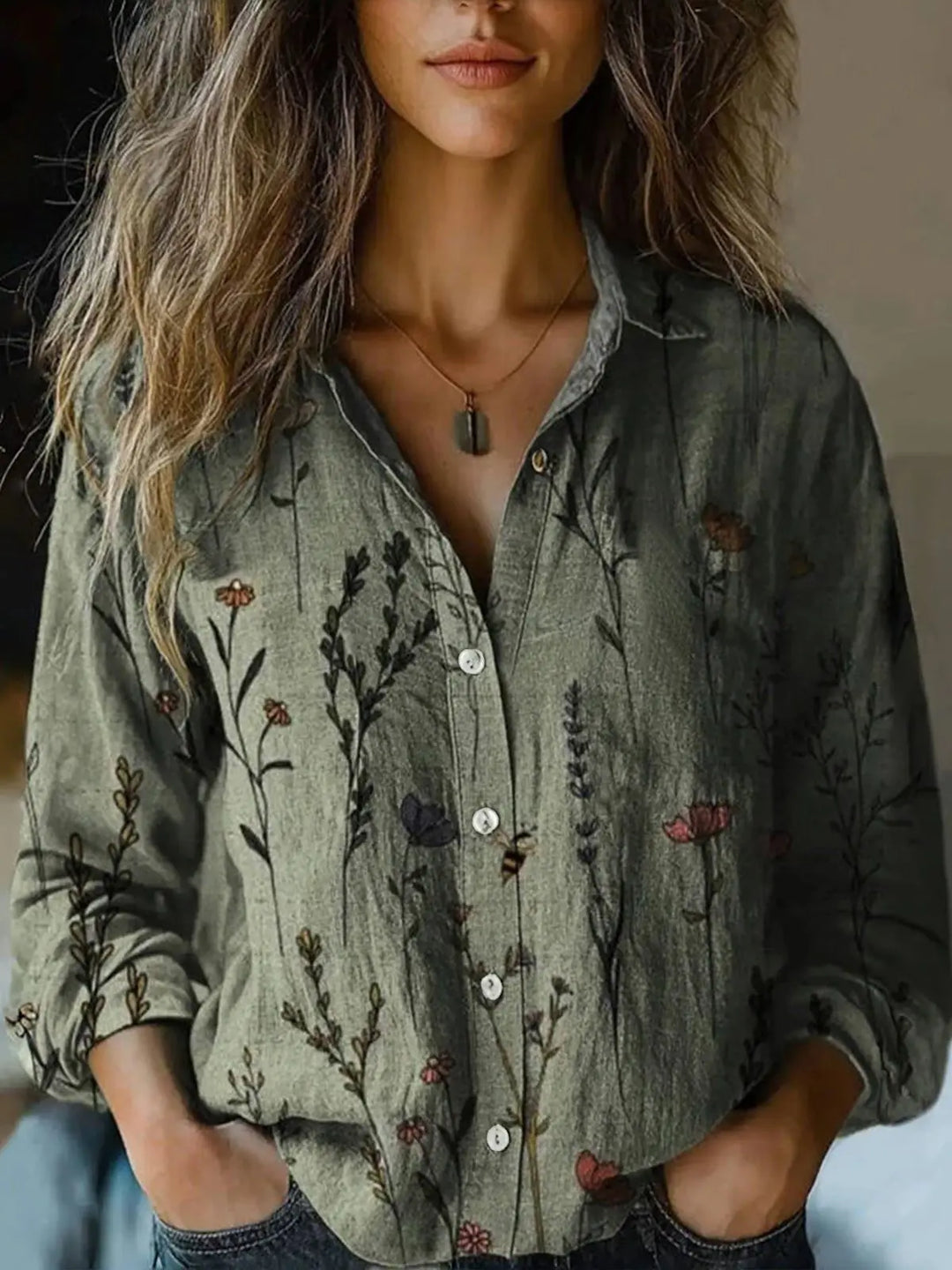 Women's Blouse | Long Sleeve Floral