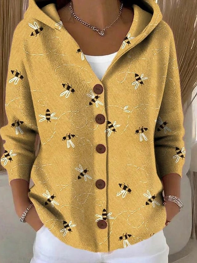 Colomba | Printed Cardigan with Hood