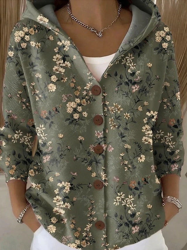 Colomba | Printed Cardigan with Hood