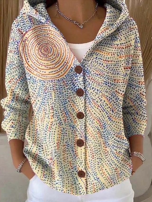 Paloma™ | Printed Knit Cardigan with Hood