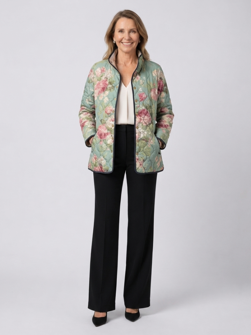 DELACROIX | Padded Jacket with Light Old Roses