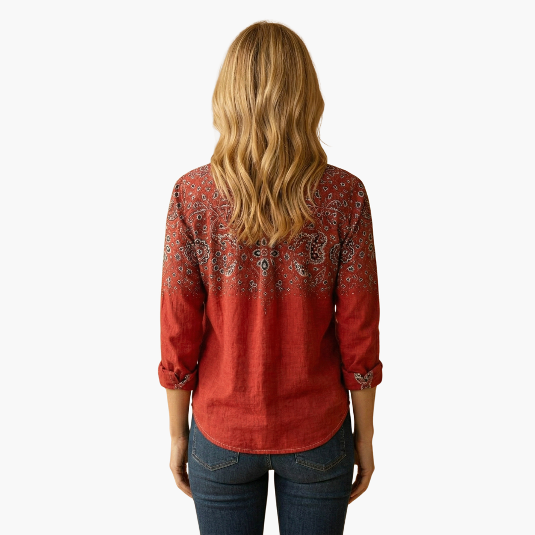 Women's Blouse | Long Sleeve Paisley