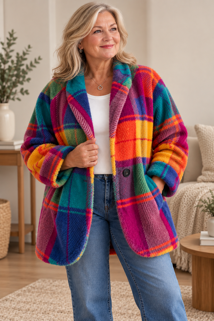 Beatrice™ | Colourful Heritage Check Coat