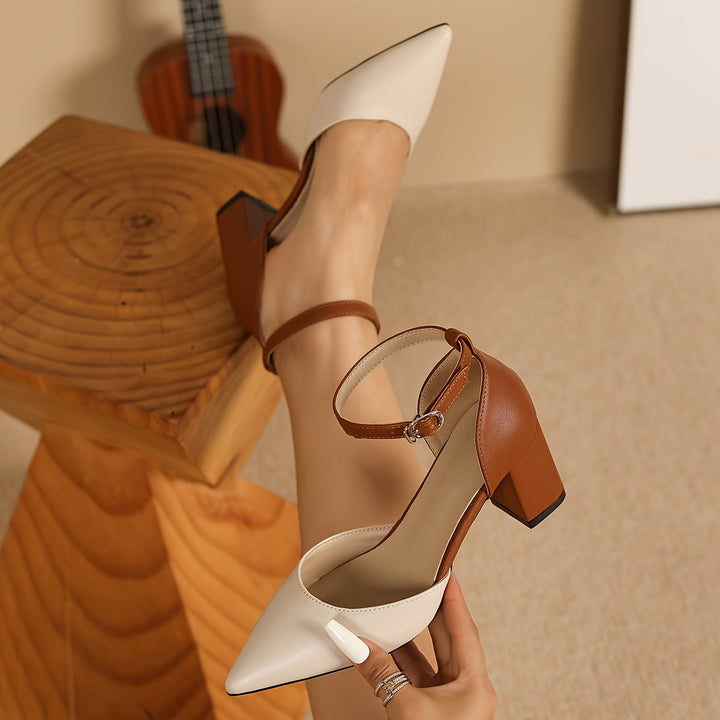 Rose™ | Two Tone Strap Heels