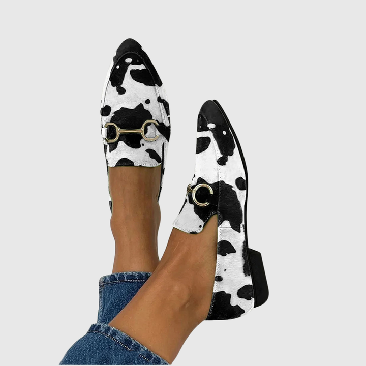 Louise | Printed Loafers with Buckle for Women
