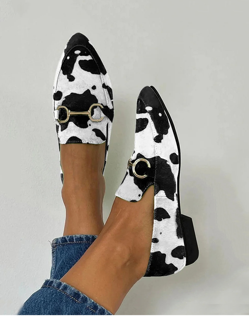 Louise | Printed Loafers with Buckle for Women