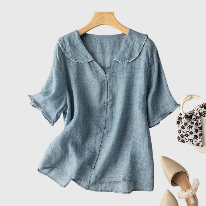 Women's Blouse | Short Sleeve Rounded