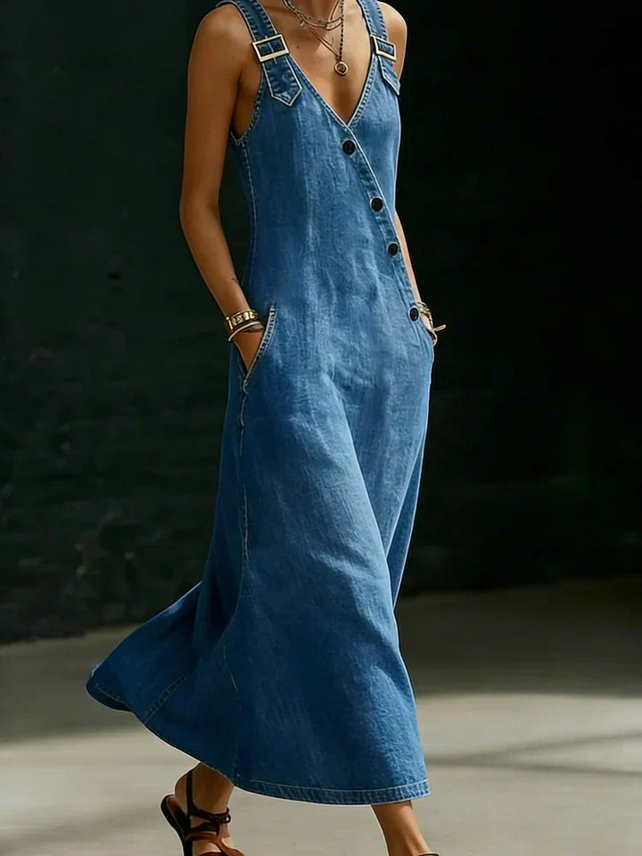 Vera | Denim Dress with Buttons