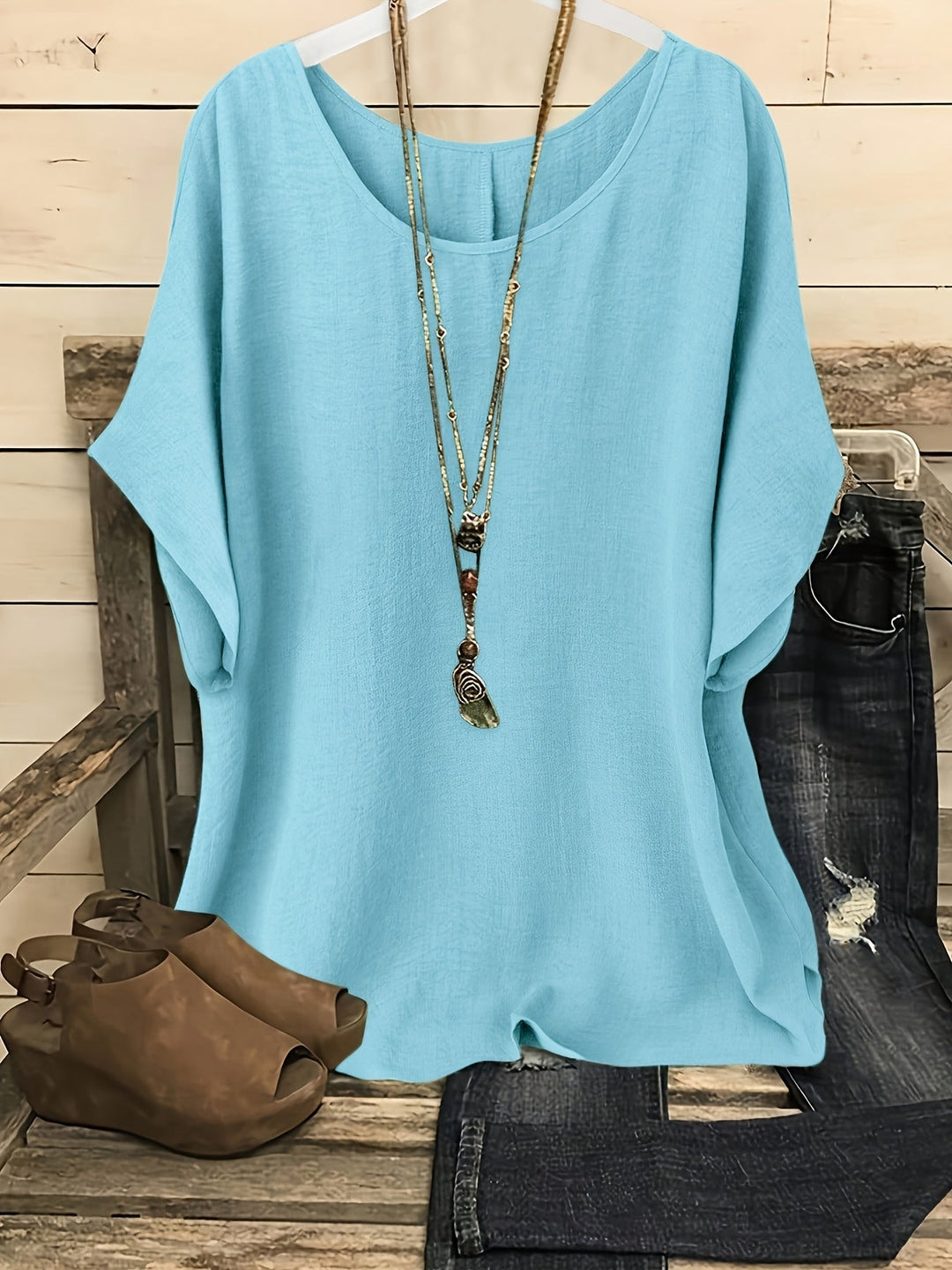 Kiersten™ | Relaxed Round-Neck Short-Sleeve Top