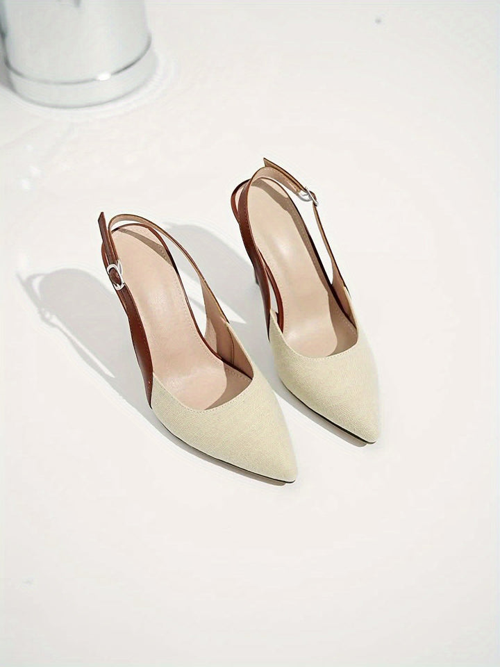Mia™ | Contrast Slingback Heels