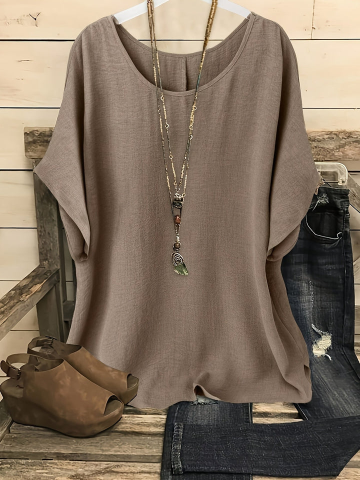 Kiersten™ | Relaxed Round-Neck Short-Sleeve Top