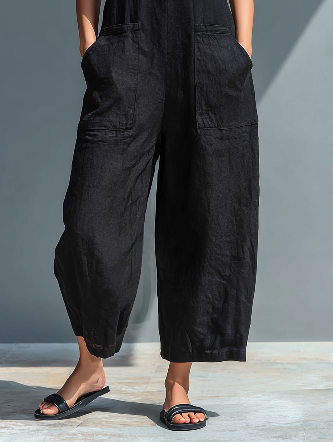 Sleeveless linen jumpsuit Marbella
