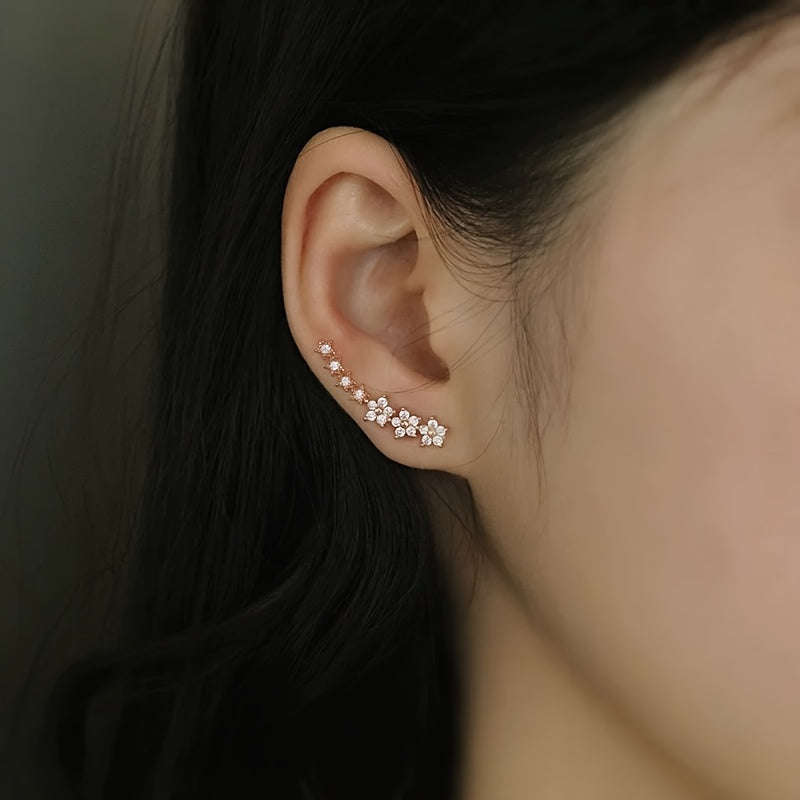 Timeless Silver Floral Earrings