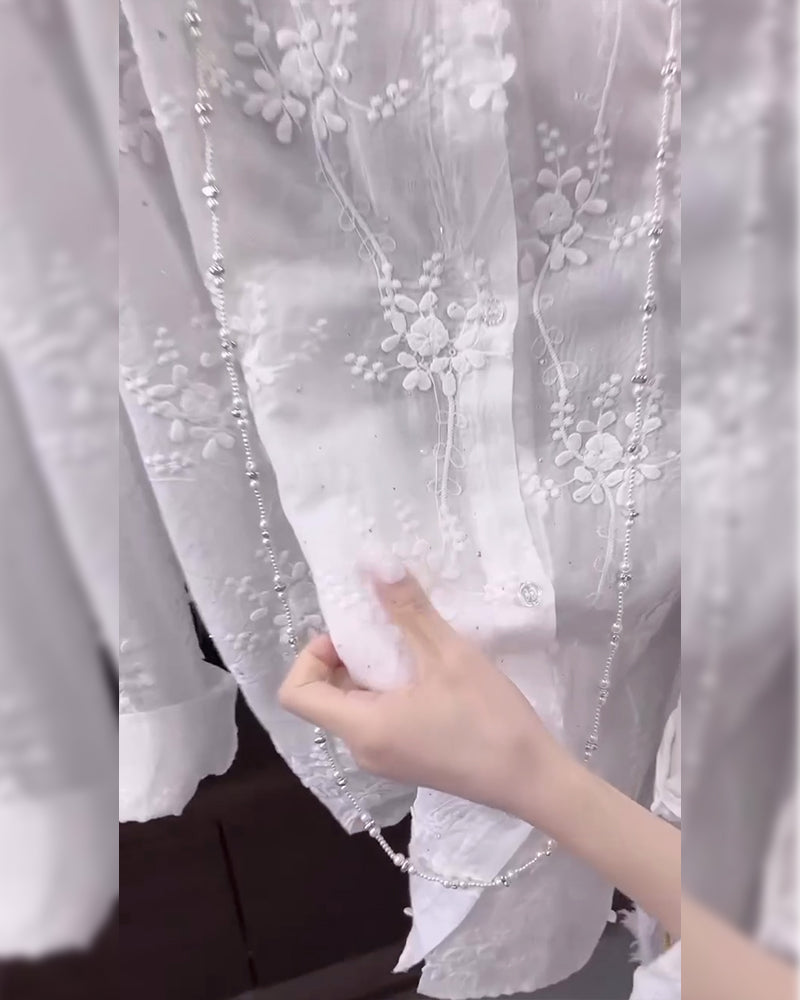 Women's Blouse | Floral Embroidered