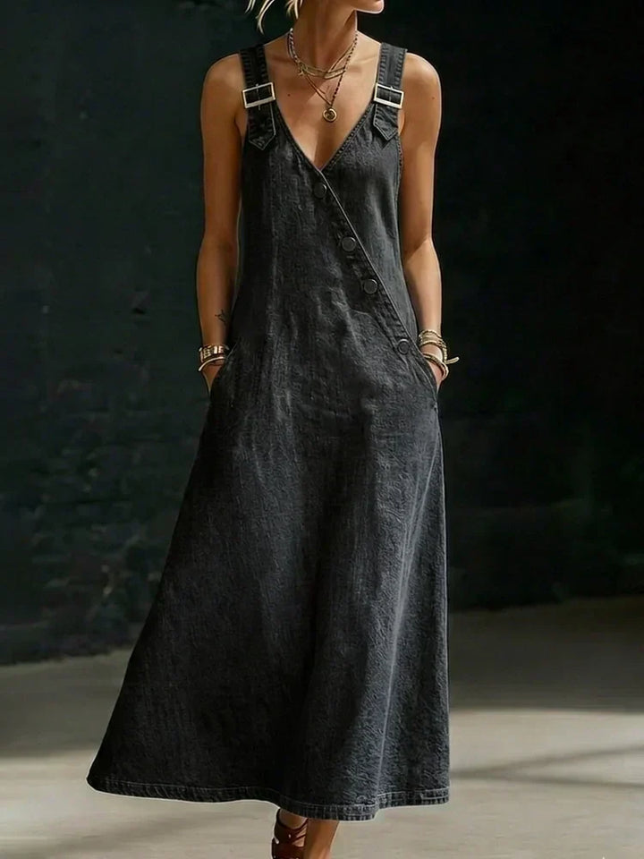 Vera | Denim Dress with Buttons