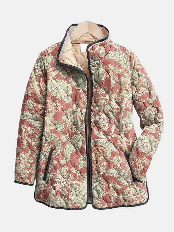 DELACROIX | Quilted Damas Jacket Terracotta Pauline