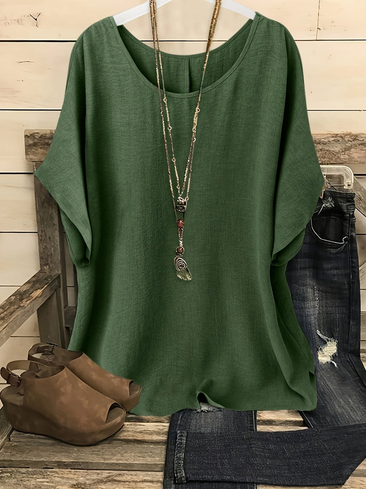 Kiersten™ | Relaxed Round-Neck Short-Sleeve Top