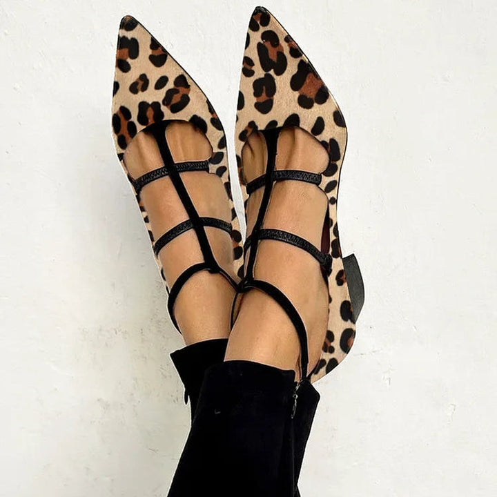 Lucie | Women's Leopard Strap High Heels