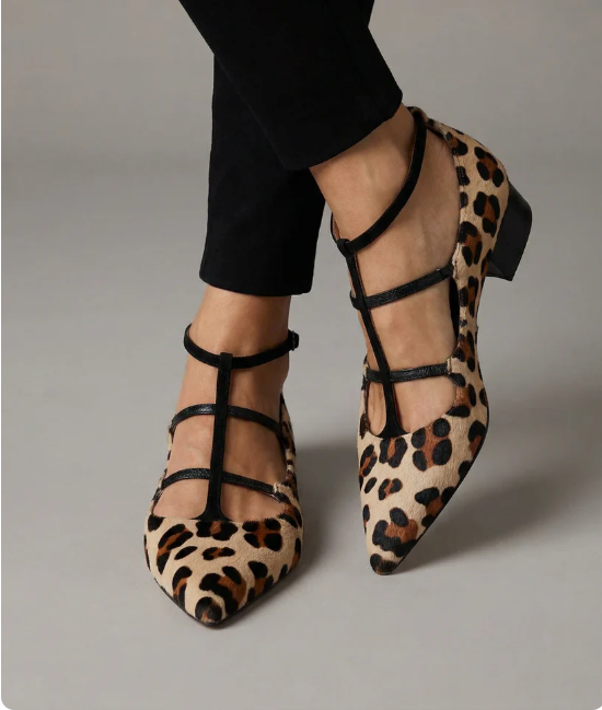 Lucie | Women's Leopard Strap High Heels